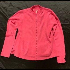 Sigrid Olsen Cashmere Zip Cardigan Size Medium